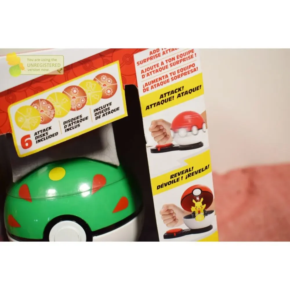 Pokemon Suprise Attack Game Pawmi + Friend Ball Green/White
